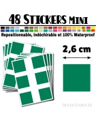 48 Carrés 2,6 cm - Stickers mini gommettes
