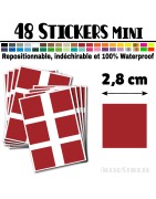 48 Carrés 2,8 cm - Stickers mini gommettes