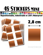 48 Carrés 2,8 cm - Stickers mini gommettes