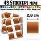 48 Carrés 2,8 cm - Stickers mini gommettes