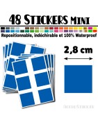 48 Carrés 2,8 cm - Stickers mini gommettes