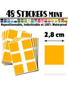 48 Carrés 2,8 cm - Stickers mini gommettes
