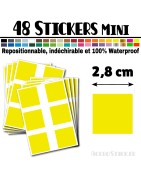 48 Carrés 2,8 cm - Stickers mini gommettes