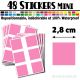 48 Carrés 2,8 cm - Stickers mini gommettes