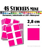 48 Carrés 2,8 cm - Stickers mini gommettes