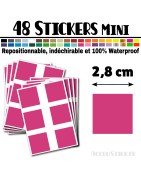 48 Carrés 2,8 cm - Stickers mini gommettes