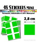 48 Carrés 2,8 cm - Stickers mini gommettes