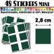 48 Carrés 2,8 cm - Stickers mini gommettes