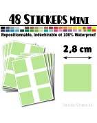 48 Carrés 2,8 cm - Stickers mini gommettes