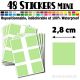 48 Carrés 2,8 cm - Stickers mini gommettes