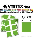 48 Carrés 2,8 cm - Stickers mini gommettes