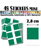 48 Carrés 2,8 cm - Stickers mini gommettes