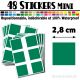 48 Carrés 2,8 cm - Stickers mini gommettes