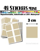 48 Carrés 3 cm - Stickers mini gommettes