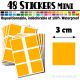 48 Carrés 3 cm - Stickers mini gommettes