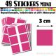 48 Carrés 3 cm - Stickers mini gommettes