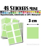 48 Carrés 3 cm - Stickers mini gommettes