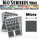 160 Carrés Mixtes - Stickers mini gommettes