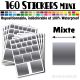 160 Carrés Mixtes - Stickers mini gommettes