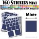 160 Carrés Mixtes - Stickers mini gommettes