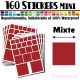 160 Carrés Mixtes - Stickers mini gommettes