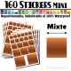 160 Carrés Mixtes - Stickers mini gommettes