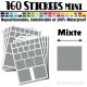 160 Carrés Mixtes - Stickers mini gommettes