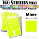 160 Carrés Mixtes - Stickers mini gommettes