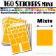 160 Carrés Mixtes - Stickers mini gommettes