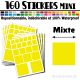 160 Carrés Mixtes - Stickers mini gommettes