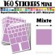 160 Carrés Mixtes - Stickers mini gommettes