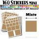 160 Carrés Mixtes - Stickers mini gommettes