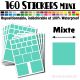 160 Carrés Mixtes - Stickers mini gommettes