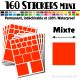 160 Carrés Mixtes - Stickers mini gommettes
