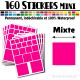 160 Carrés Mixtes - Stickers mini gommettes