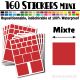 160 Carrés Mixtes - Stickers mini gommettes
