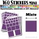 160 Carrés Mixtes - Stickers mini gommettes