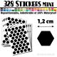 328 Hexagones 1,2 cm - Stickers mini gommettes