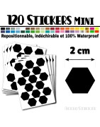 120 Hexagones 2 cm - Stickers mini gommettes
