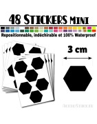 48 Hexagones 3 cm - Stickers mini gommettes