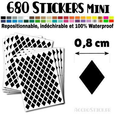 680 Losanges 0,8 cm - Stickers mini gommettes