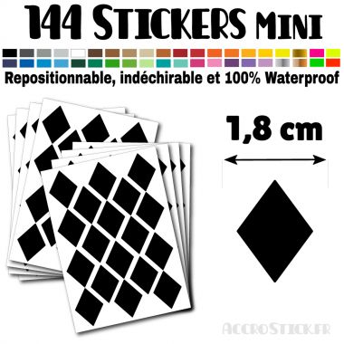 144 Losanges 1,8 cm - Stickers mini gommettes