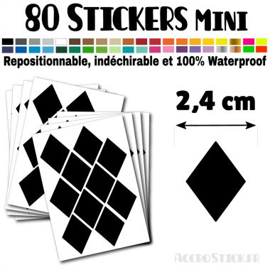 80 Losanges 2,4 cm - Stickers mini gommettes