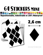 64 Losanges 2,6 cm - Stickers mini gommettes