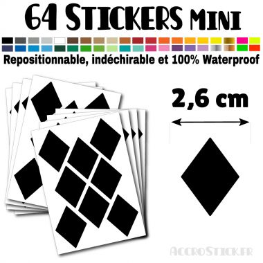 64 Losanges 2,6 cm - Stickers mini gommettes