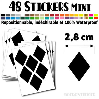 48 Losanges 2,8 cm - Stickers mini gommettes