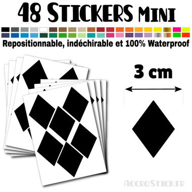 48 Losanges 3 cm - Stickers mini gommettes