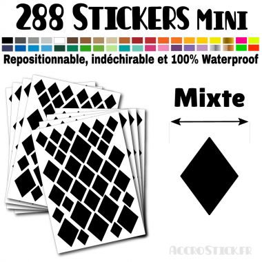 288 Losanges mixte 01 - Stickers mini gommettes