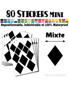 80 Losanges mixte 01 - Stickers mini gommettes