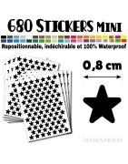 680 Etoiles 0,8 cm - Stickers mini gommettes
